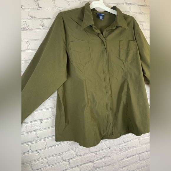 Venezia Green Military Style Jacket Coat size 26/28 - Picture 2 of 9